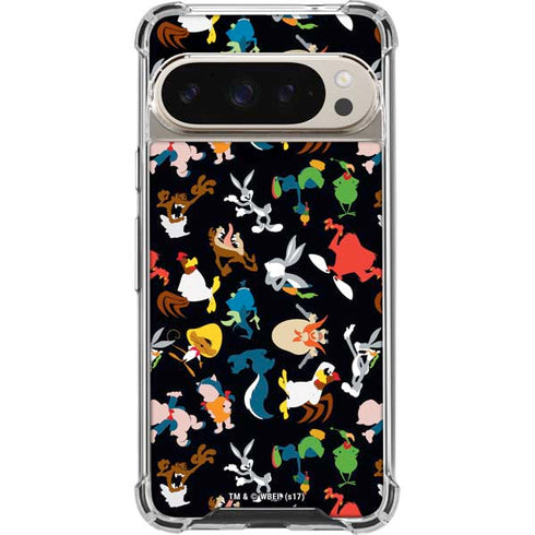 Looney Tunes Identity Pattern Pixel 9 Pro XL Clear Case
